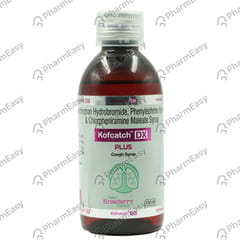 Kofcatch Dx Plus Tasty Starawberry Flavour Bottle Of 100ml Cough Syrup