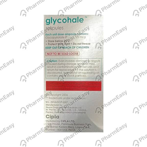 Glycohale 25mcg 2.5ml Packet Of 7 Respules