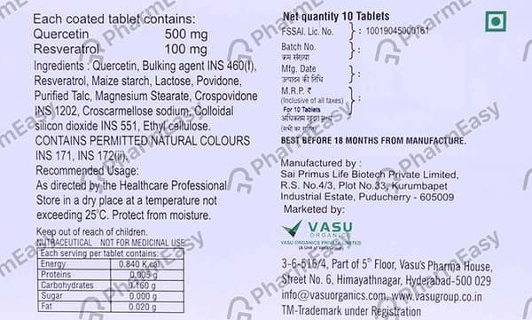 Quartz Strip Of 10 Tablets