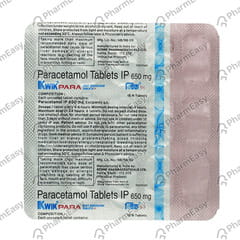 Kwik Para 650mg Strip Of 15 Tablets