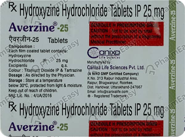 Averzine 25mg Strip Of 15 Tablets