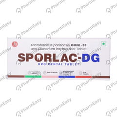 Sporlac Dg Fresh Mint Flavour Strip Of 10 Oro Dental Tablets