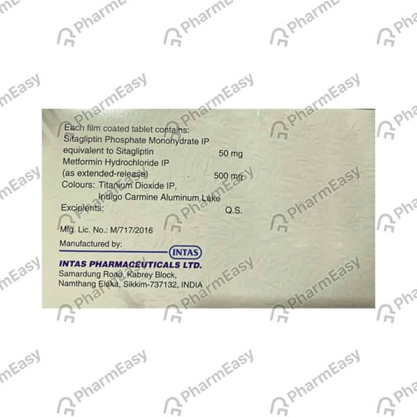 Sitatru M 50/500mg Strip Of 10 Tablets