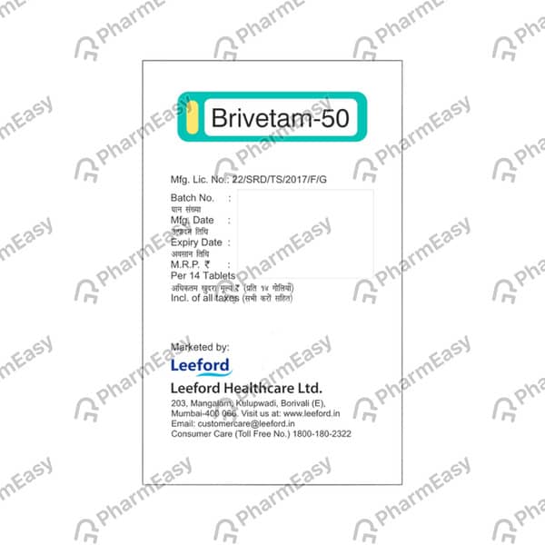 Brivetam 50mg Strip Of 14 Tablets