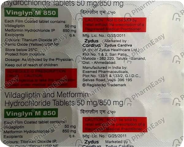 Vinglyn M 850mg Tablet 15'S