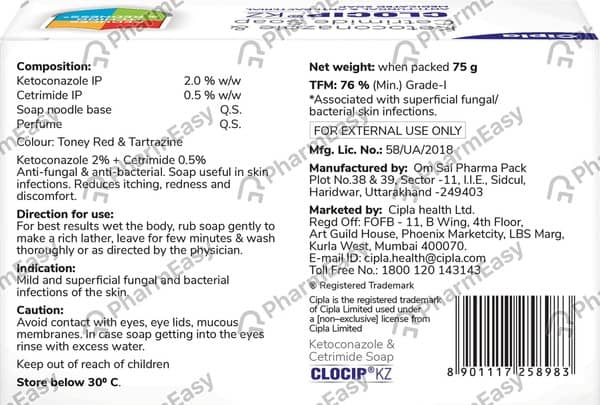 Clocip Kz Soap 75Gm
