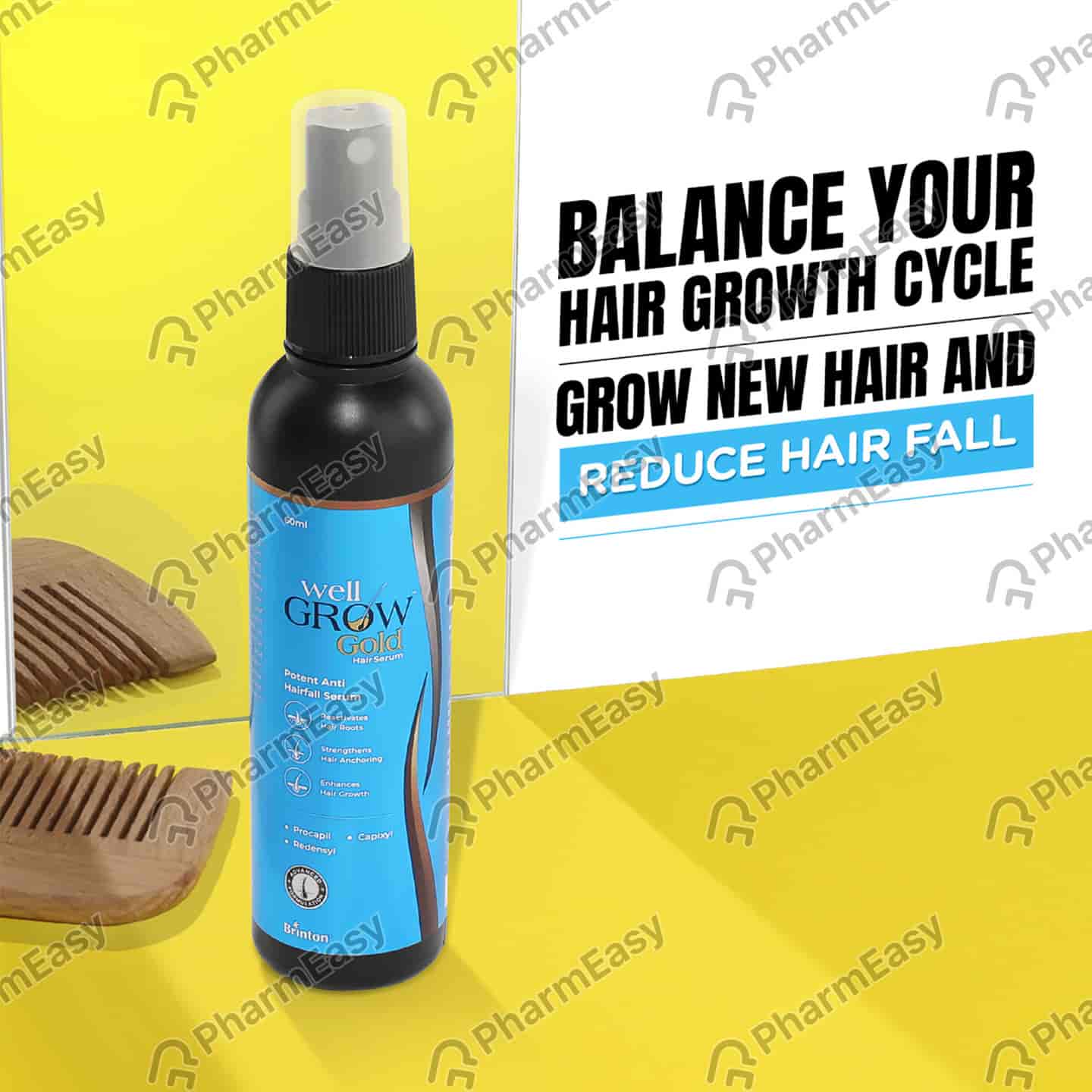 Well Grow Gold Bottle Of 60ml Hair Serum