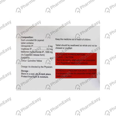 Glucoryl Md 2mg Forte Strip Of 10 Tablets