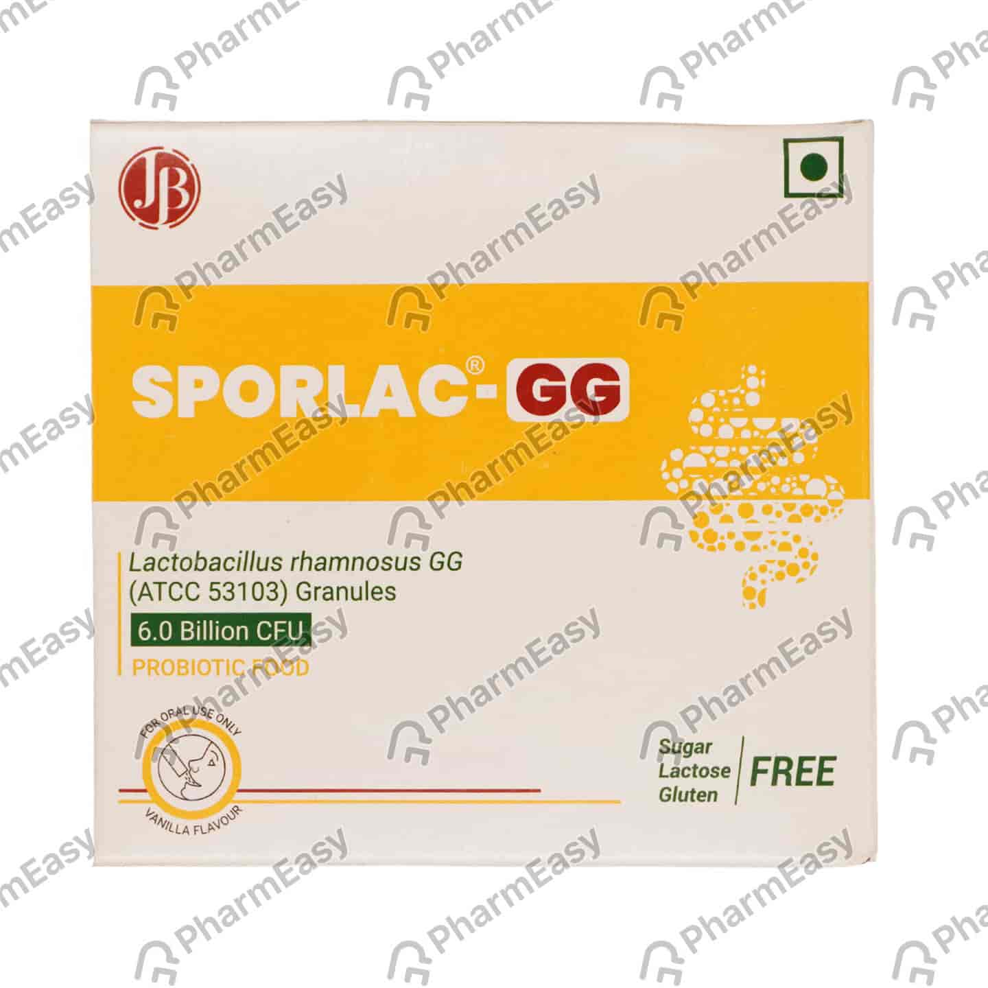 Sporlac Gg Vanilla Flavour Sugar Free Sachet Of 0.75gm Granules