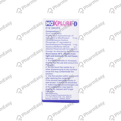 Moxplore D Bottle Of 5ml Eye Drops