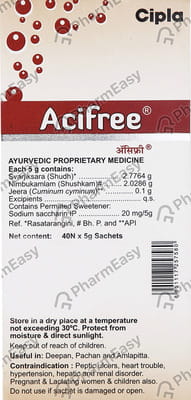Acifree Jeera Flavour Sachet Of 5gm Powder