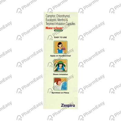 Nasoclear Vasocaps Strip Of 10 Inhalation Capsules