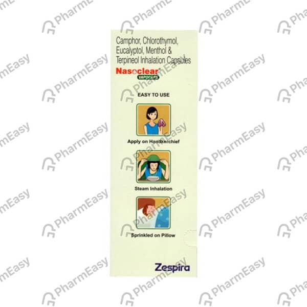Nasoclear Vasocaps Strip Of 10 Inhalation Capsules
