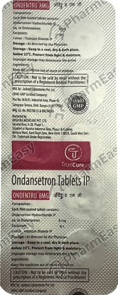 Ondentru 8Mg Strip Of 10 Tablets