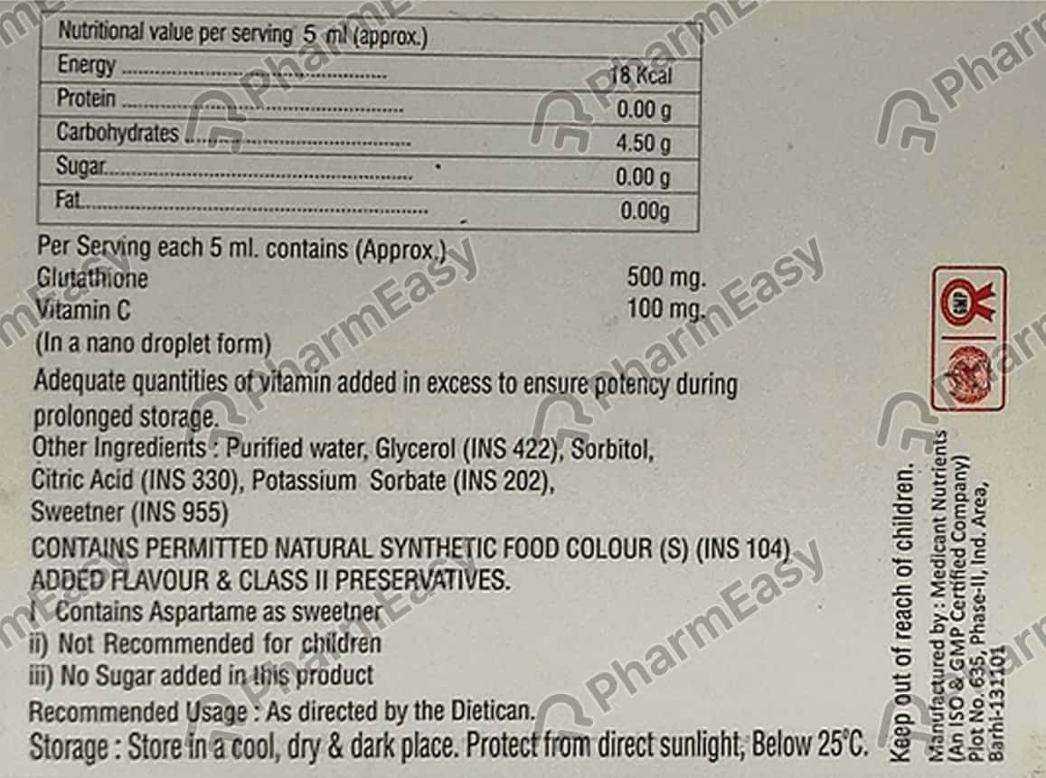Glucy Shot Sugar Free Bottle Of 5ml Solution