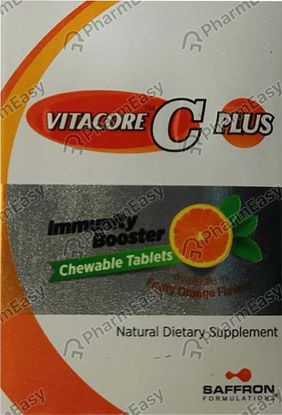 Vitacore C Plus Fruity Orange Flavour Strip Of 10 Chewable Tablets