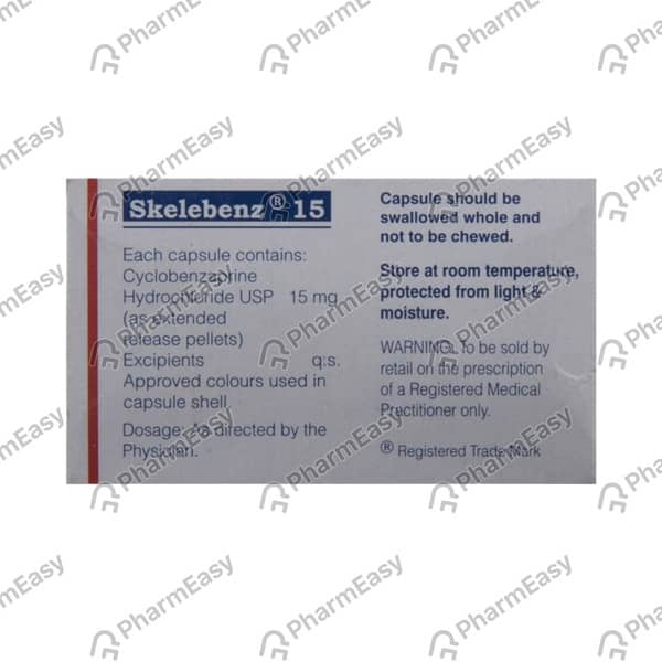 Skelebenz 15mg Strip Of 15 Capsules