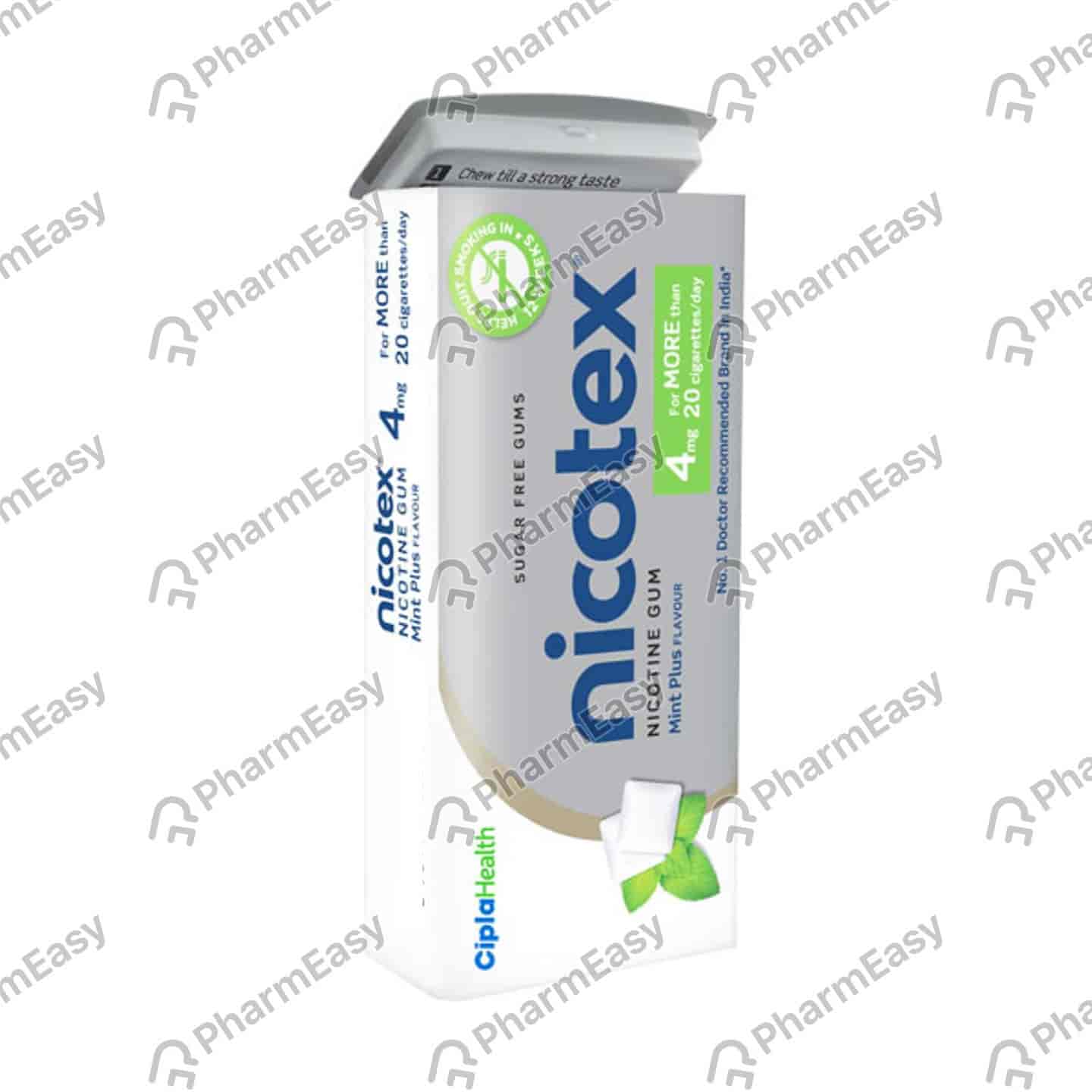 Nicotex 4mg Mint Plus Flavour Sugar Free Tin Of 29 Chewing Gums