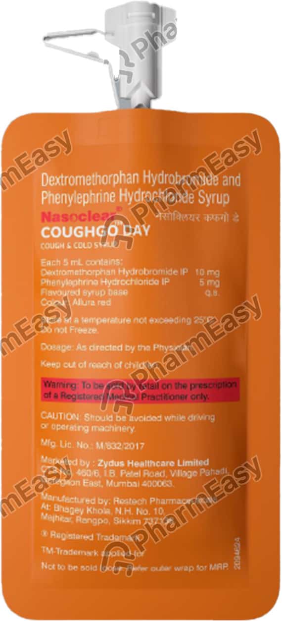 Buy Nasoclear Coughgo Strawberry Flavour Sugar Free Day/Night Pouch Of