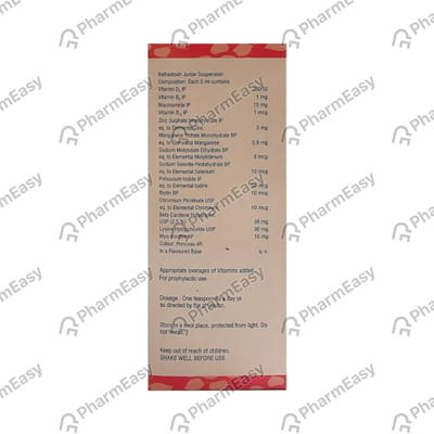 Bethadoxin Junior Mix Fruit Flavour Bottle Of 100ml Suspension