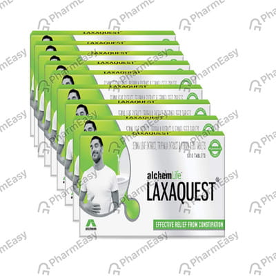 Alchemlife Natural Laxaquest Effective Relief From Constipation - 1 X 10 Tablets