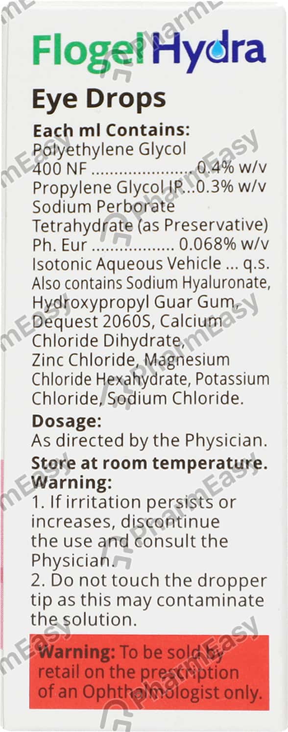 Flogel Hydra Bottle Of 10ml Eye Drops Uses, Side Effects, Price