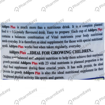 Addpro Plus Delicious Vanilla Flavour Jar Of 400gm Oral Powder