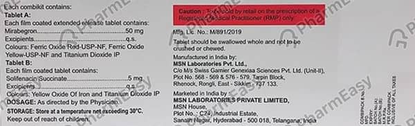 Mirabig S 50Mg Box Of 1 Combikit