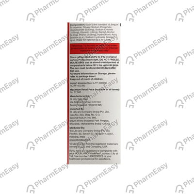 Mounjaro Kwikpen 12.5mg Pre Filled Pen Of 2.4ml Solution For Injection