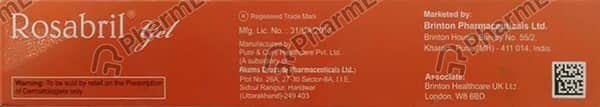 Rosabril Tube Of 20gm Gel
