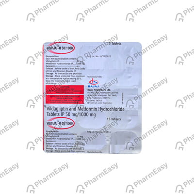 Vildajaj M 50/1000mg Strip Of 15 Tablets