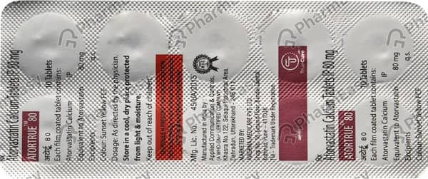 Atortrue 80Mg Strip Of 10 Tablets