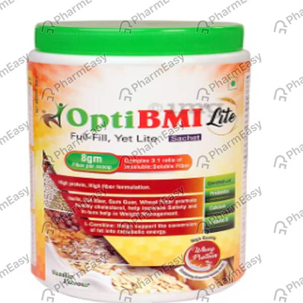 Optibmi Lite Vanilla Flavour Jar Of 450Gm Powder