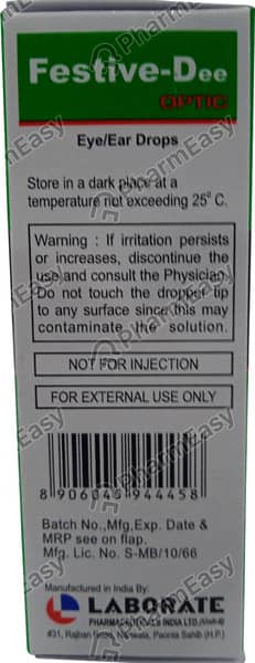 Festive Dee Optic Eye/Ear Drops 10ml