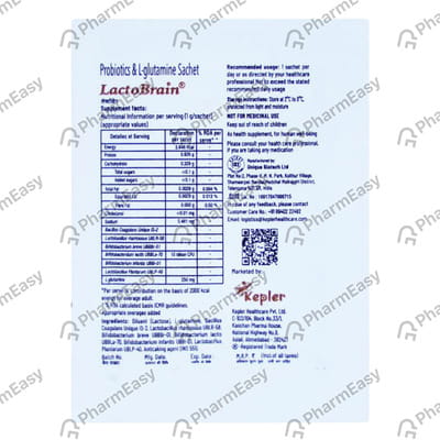 Lactobrain Vanilla Flavour Sachet Of 1gm Oral Powder