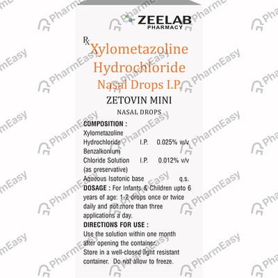 Zetovin Mini Bottle Of 10ml Nasal Drops