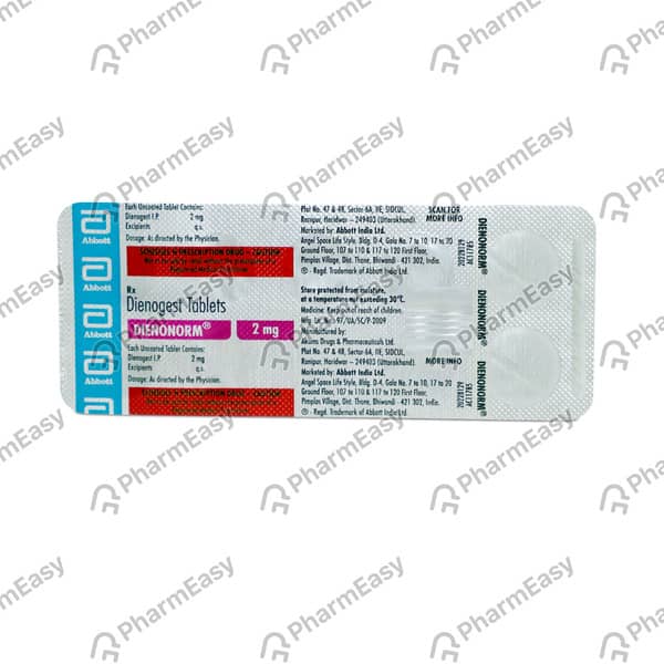 Dienonorm 2mg Strip Of 10 Tablets