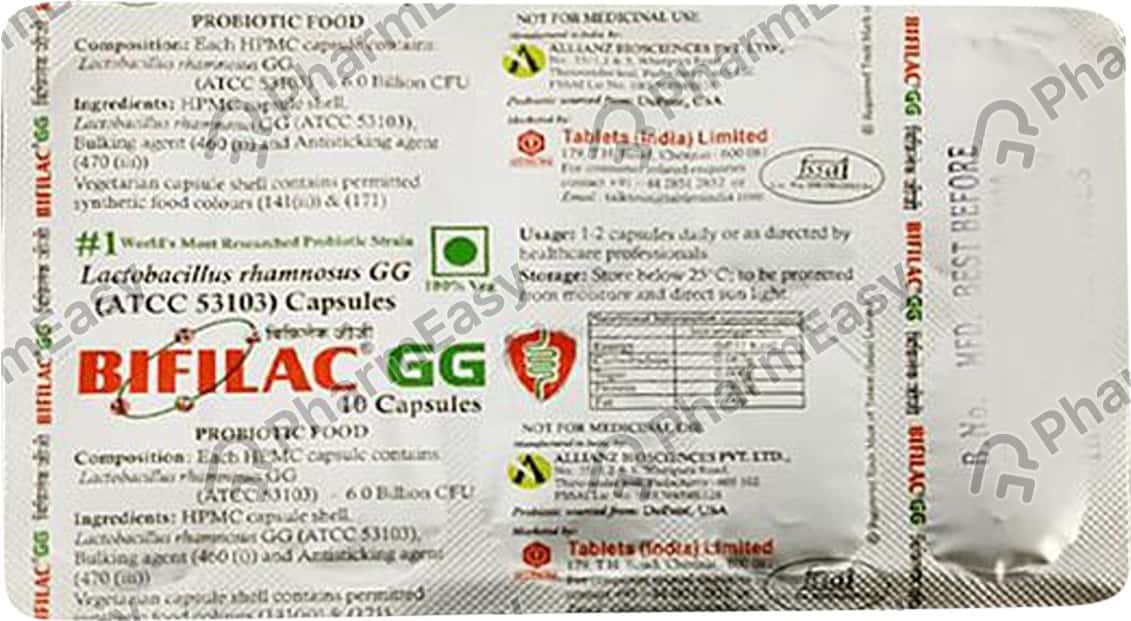 Buy Bifilac Gg 6 BILLION CFU Capsule (10) Online at Flat 18 OFF* PharmEasy