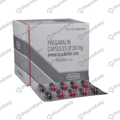 Pregabid 50 Mg Strip Of 10 Tablets