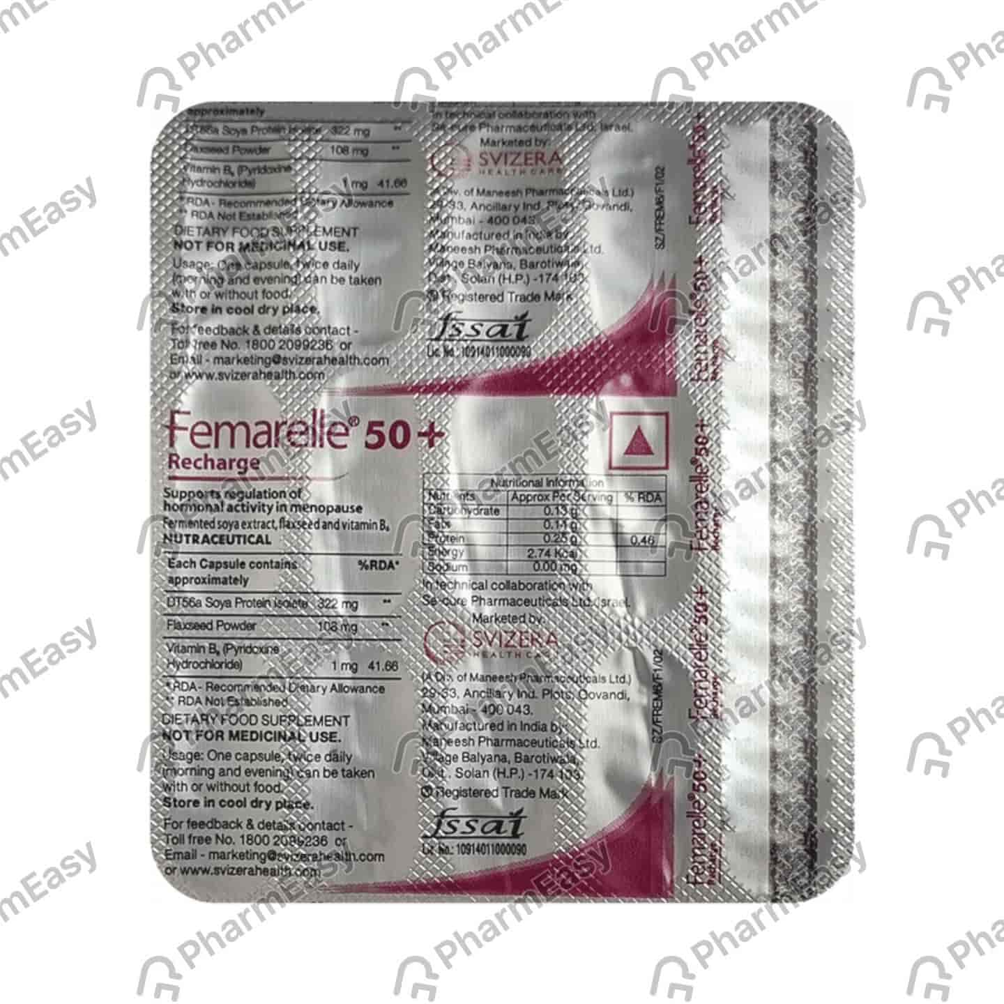 Femarelle 50 Plus Recharge Strip Of 15 Capsules