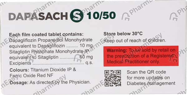 Dapasach S 10/50mg Strip Of 10 Tablets