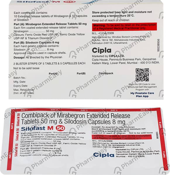 Silofast M 50mg Strip Of 20 Capsule And Tablet Combikit