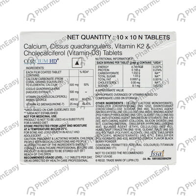 Corcium Hd Strip Of 10 Tablets