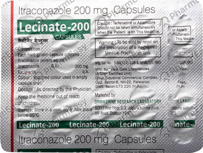 Lecinate 200mg Strip Of 10 Capsules