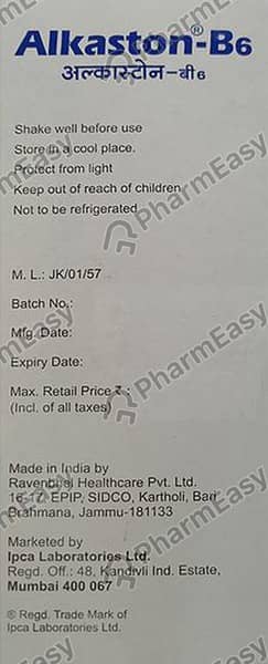 Alkaston B6 Raspberry Flavour Bottle Of 200ml Solution