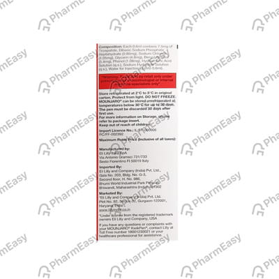 Mounjaro Kwikpen 7.5mg Pre Filled Pen Of 2.4ml Solution For Injection