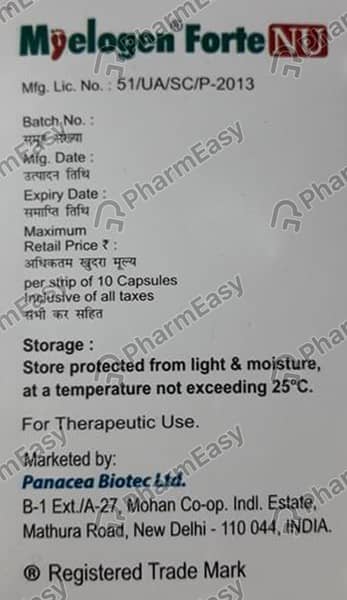 Myelogen Forte Nu Strip Of 10 Capsules