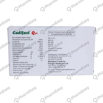 Cadifast Q10 Strip Of 10 Tablets