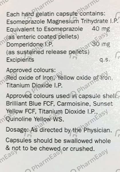 Neksium D 40mg Strip Of 10 Capsules
