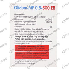 Glidum Mf Er 0.5/500mg Strip Of 10 Tablets
